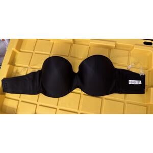 Lilyette Bra Black Women's 38D 62595 Clear Straps Maidenform